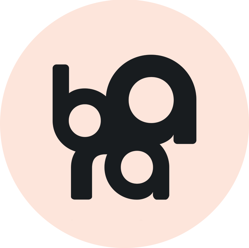 Barajooga | logo | pinkki musta