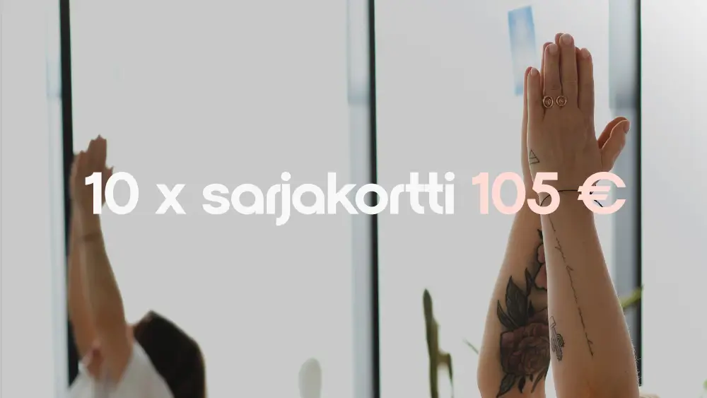 Kymmenen käyntikerran sarjakortti joogaan ja pilatekseen barajoogan studiolla.
