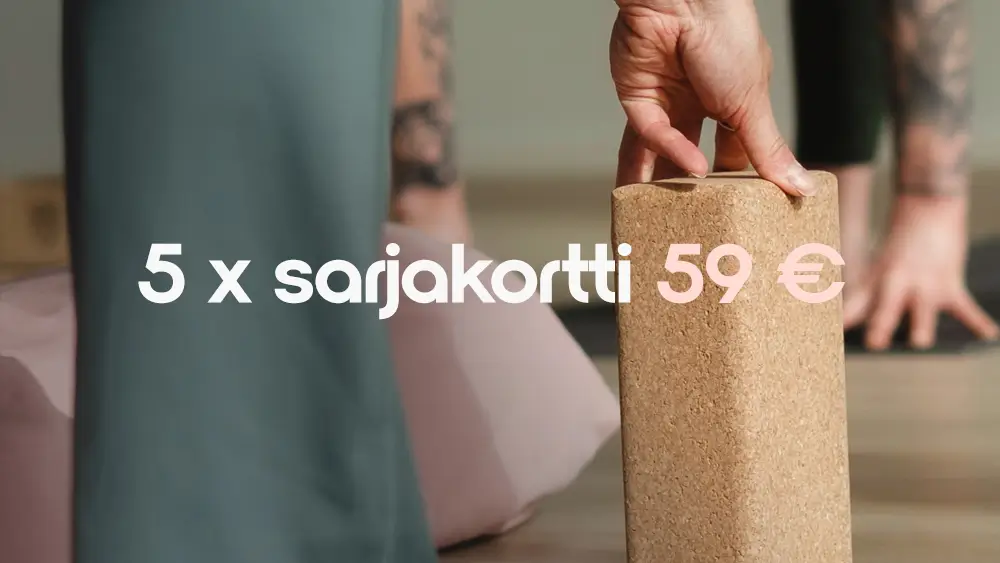 5 käyntikerran sarjakortti joogaan ja pilatekseen barajoogassa